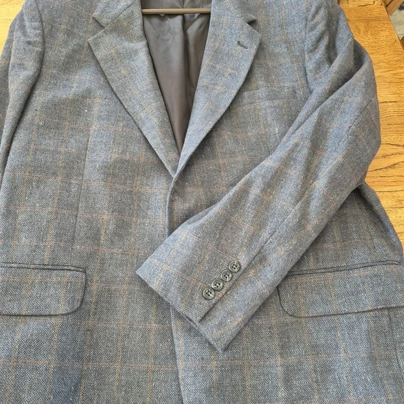 Stafford Blue Checkered Blazer - Picture 5 of 7